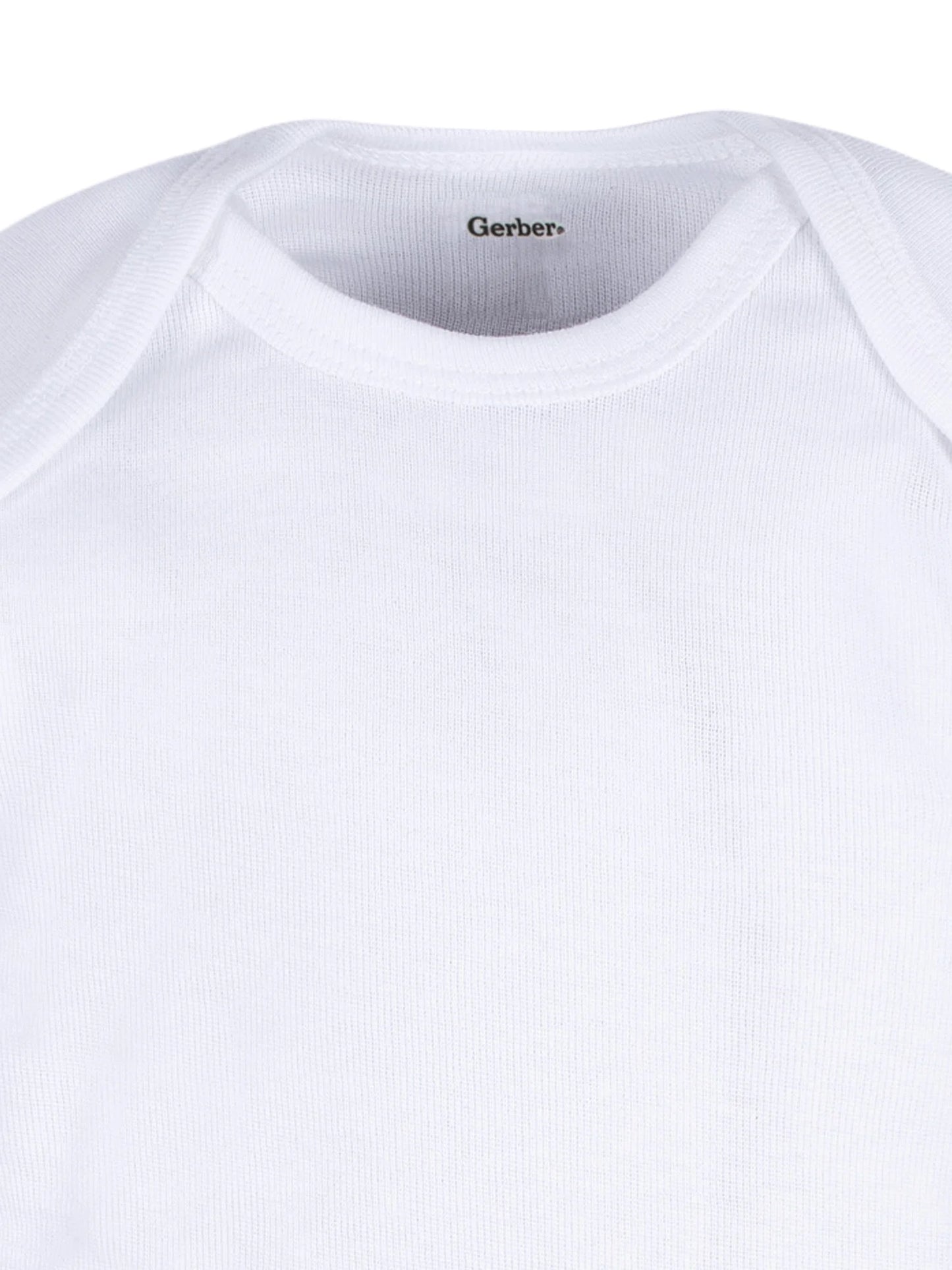 Gerber Gender Neutral Leisure White Long Sleeve Cotton Bodysuit, 3-Pack, Sizes Preemie - 24 Months