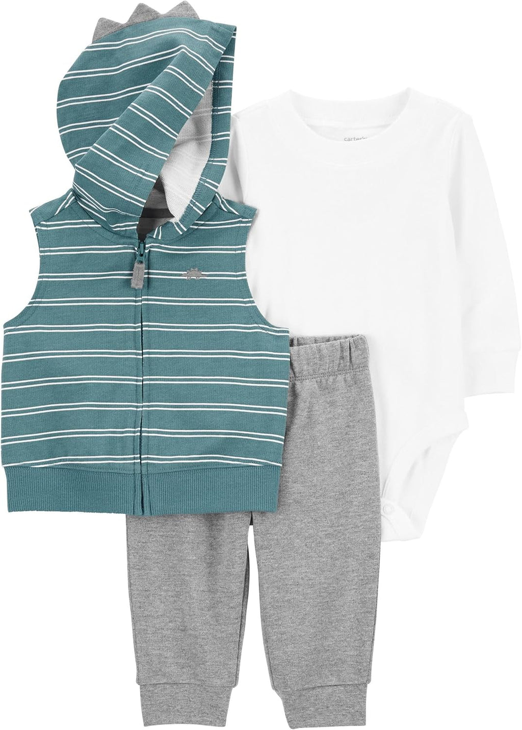 Baby Boys' 3 Piece Plaid Patch Little Vest Set