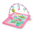 Pink Palms Tiki Toy Bar Baby Activity Gym & Tummy Time Mat with Toy Bar and 3 Toys, Newborn to 3 Years