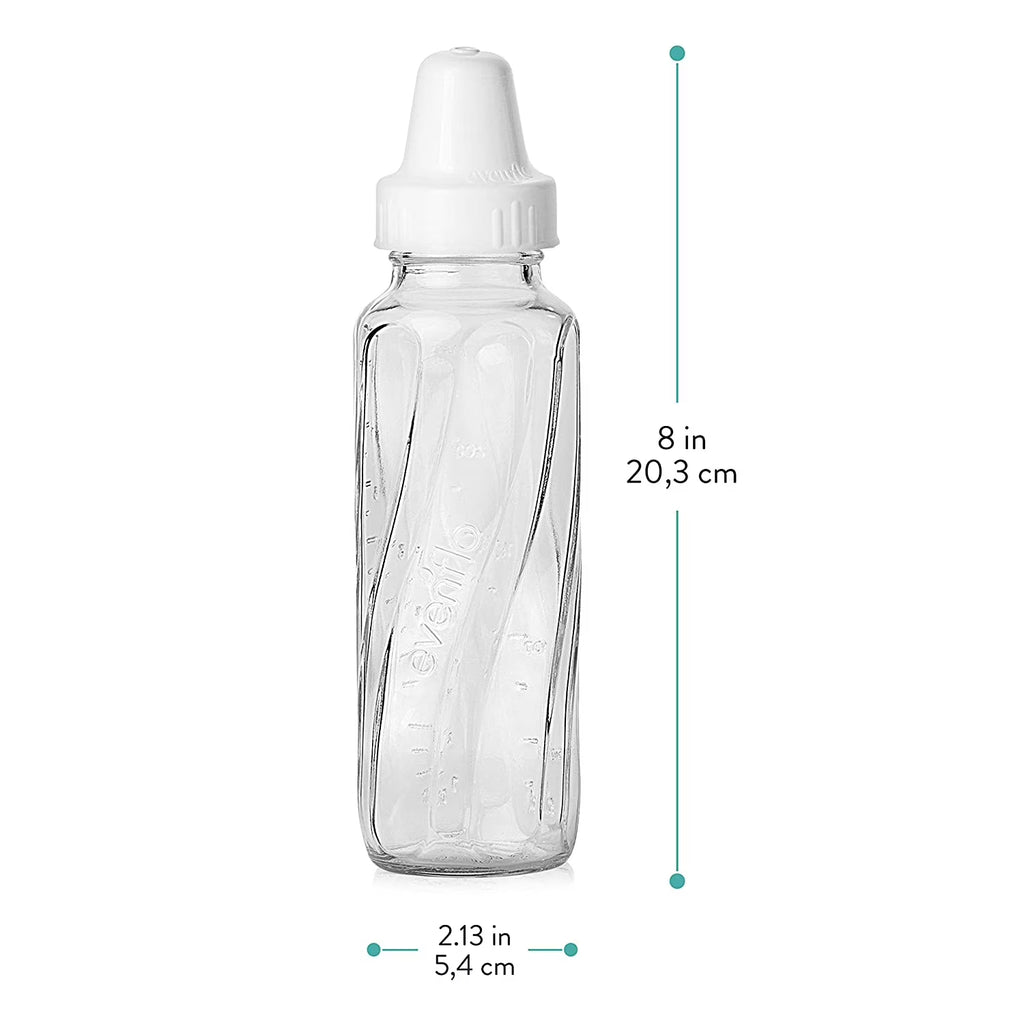 Feeding Classic Glass Twist Bottles, 8 Ounce (Pack of 6)