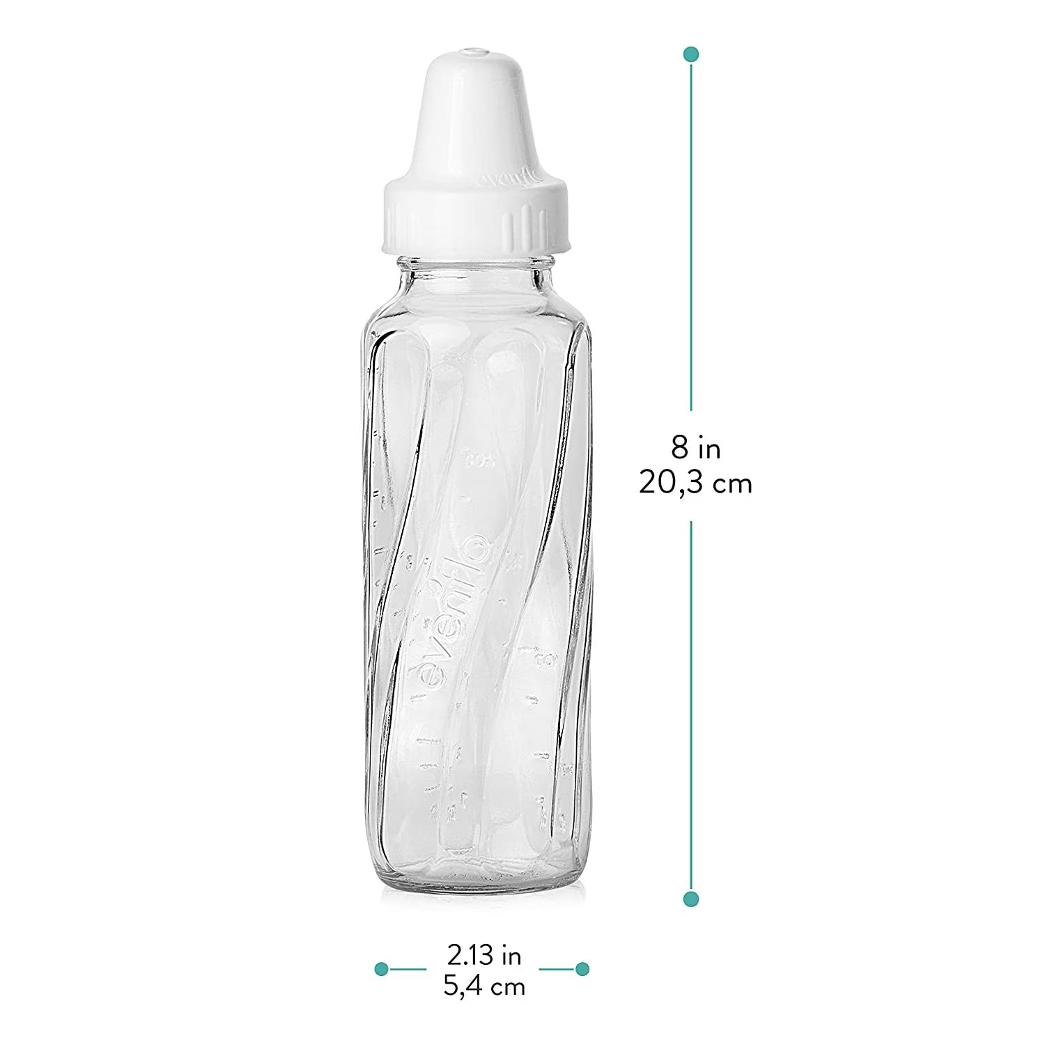 Feeding Classic Glass Twist Bottles, 8 Ounce (Pack of 6)