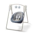 Slim Spaces Compact Baby Swings for Infants, Infant Swing, Pristine, Blue