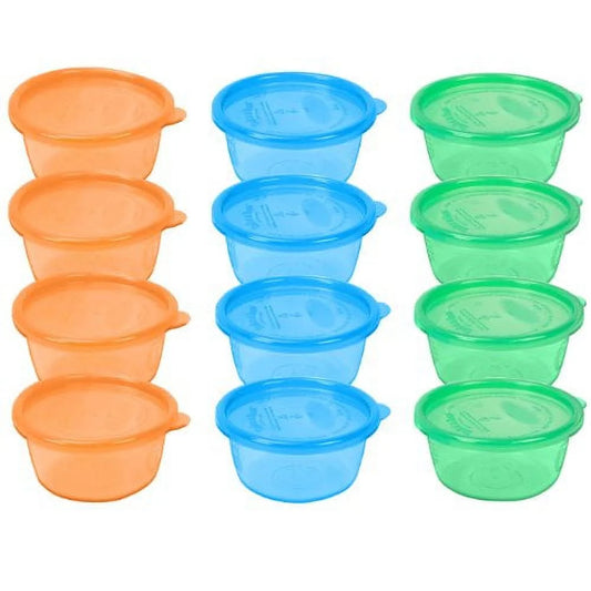 12 Pack Take & Toss Bowls with Lids, 8 Ounce, Colors May Vary
