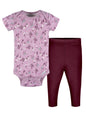 Gerber Gender Neutral Short Sleeve Onesie and Pant Outfit Set, 2-Piece, Sizes 0/3 Months - 12 Months