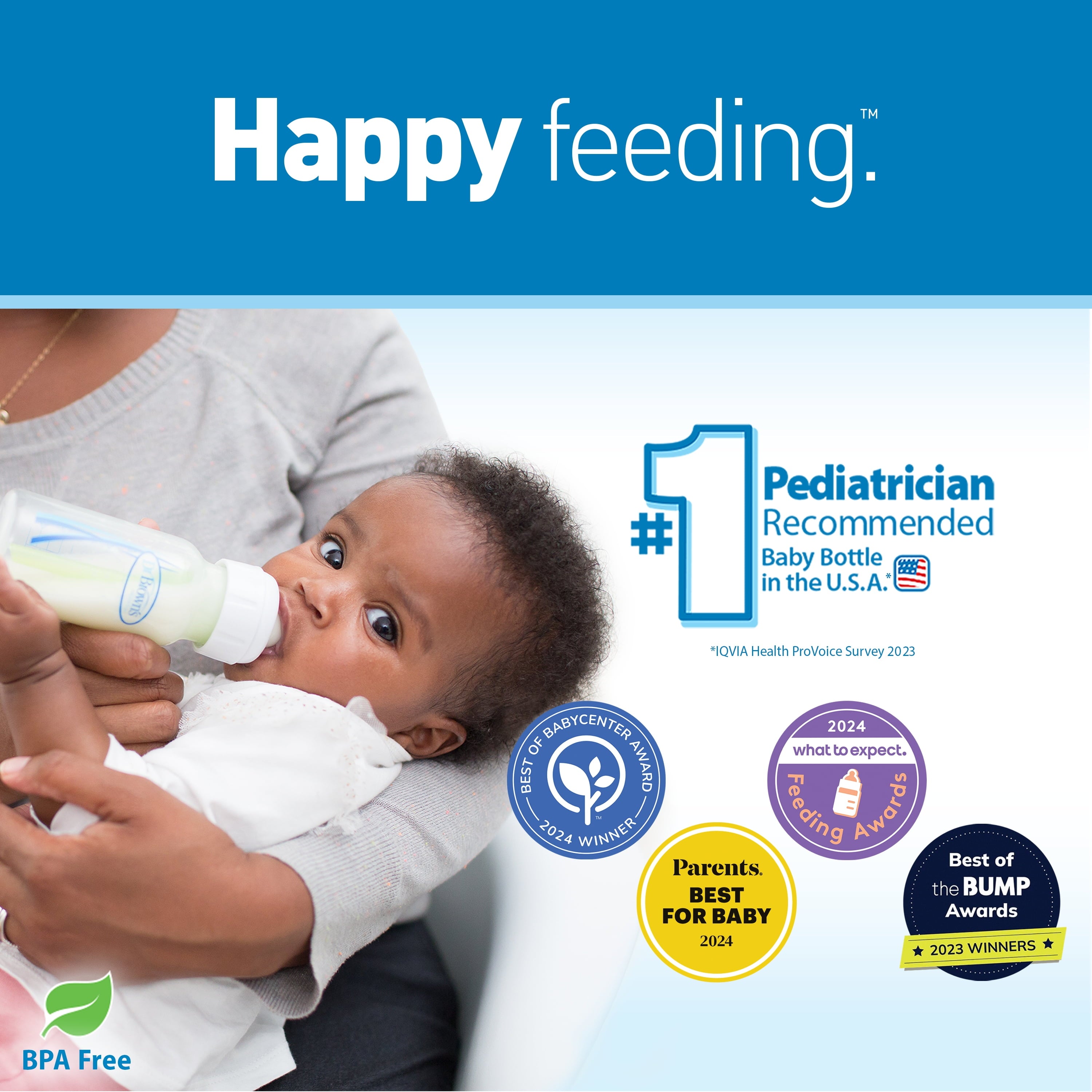 Anti-Colic Options+ Narrow Baby Bottle, 8Oz/250Ml, with Level 1 Slow Flow Nipple, 6-Pack