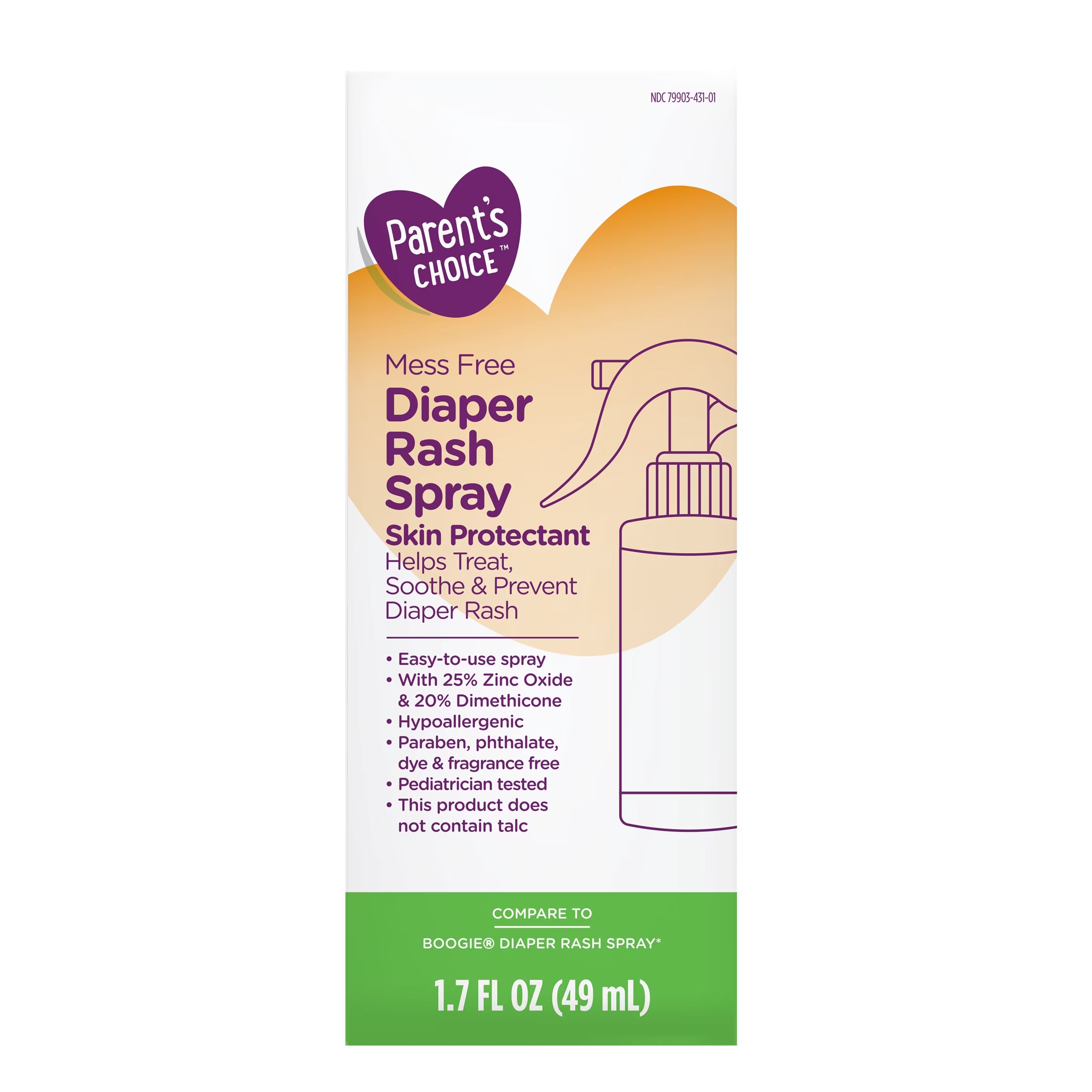 Diaper Rash Spray, 1.7 Fl Oz