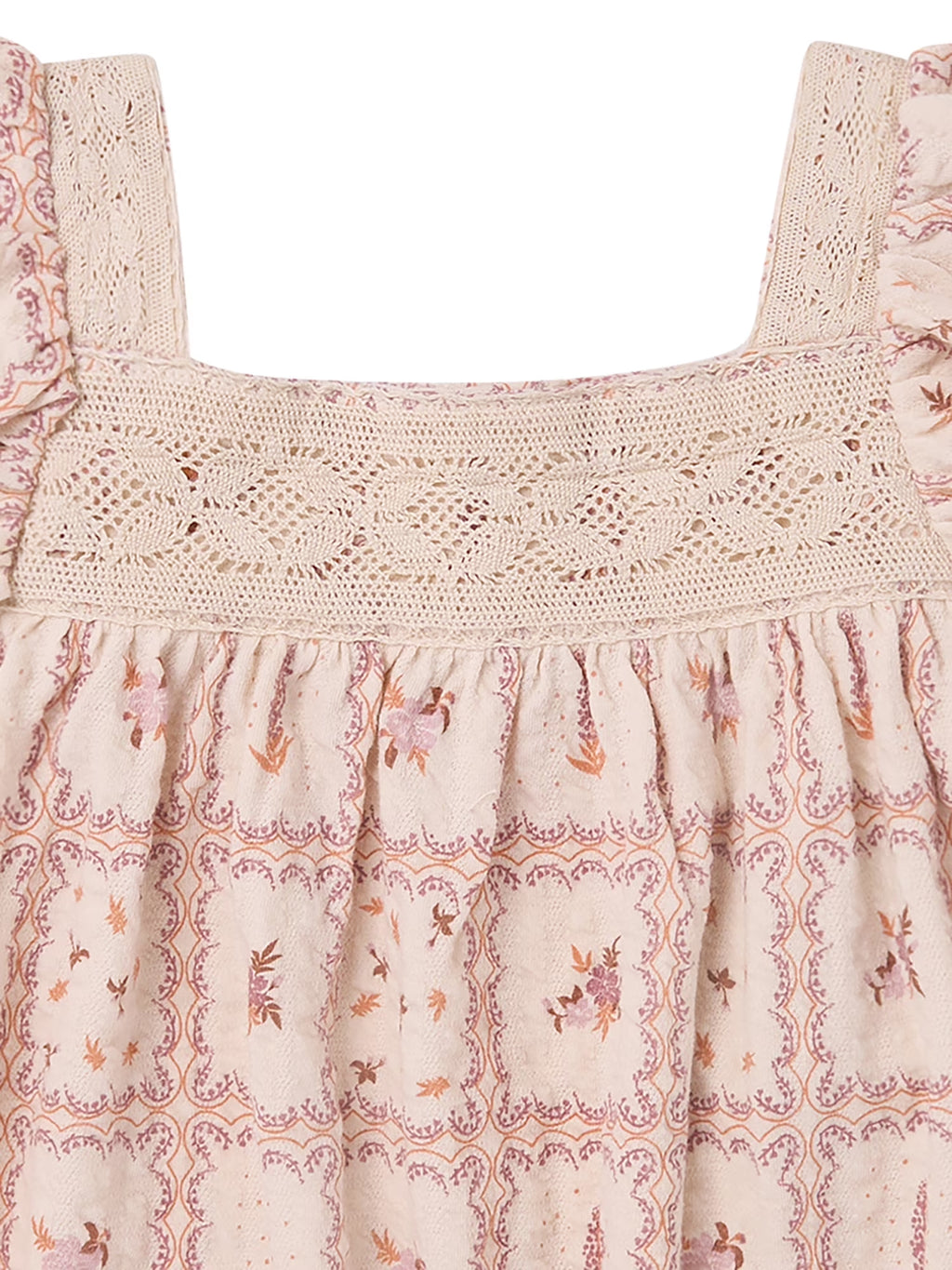 by Gerber Toddler Girl Square Neck Ruffle Outfit Set, 2-Piece, Sizes 12 Months - 5T