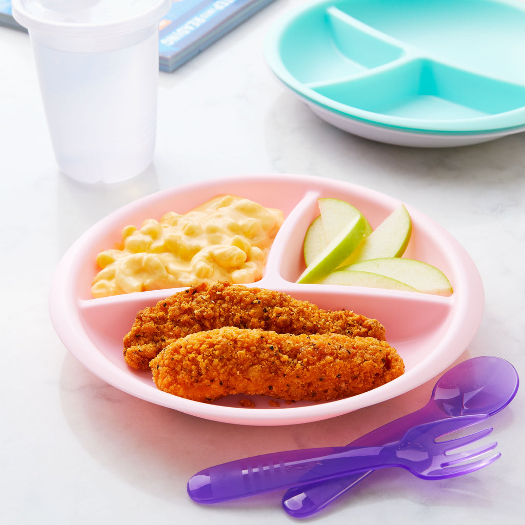 Parents Choice 3-Pack Compartment Section Plate, Aged 12 Months and Up, Gender Neutral