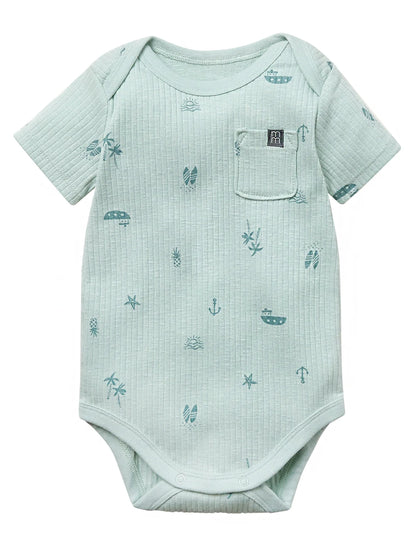 by Gerber Baby Neutral Organic 3-Pack Short Sleeve Bodysuits, 0/3 Months - 24 Months