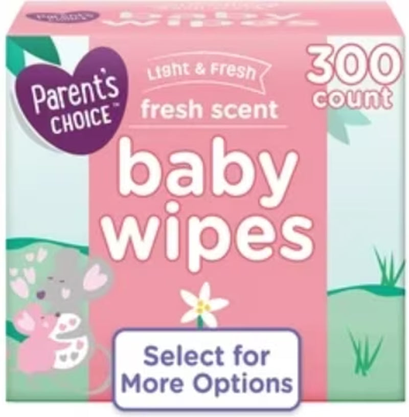 Fresh Scent Baby Wipes, 300 Count (Select for More Options)