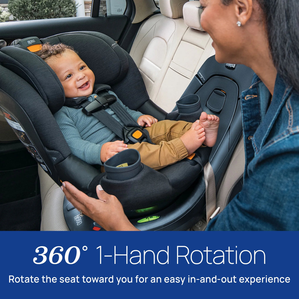 Fit360® Cleartex® Rotating Convertible Car Seat for Infants and Toddlers - Titanium (Grey), New