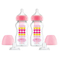Dr. Brown’S Anti-Colic Options+ Wide-Neck Sippy Bottle Starter Kit, 9Oz/270Ml, Pink, BPA Free, 6M+, 2 Pack