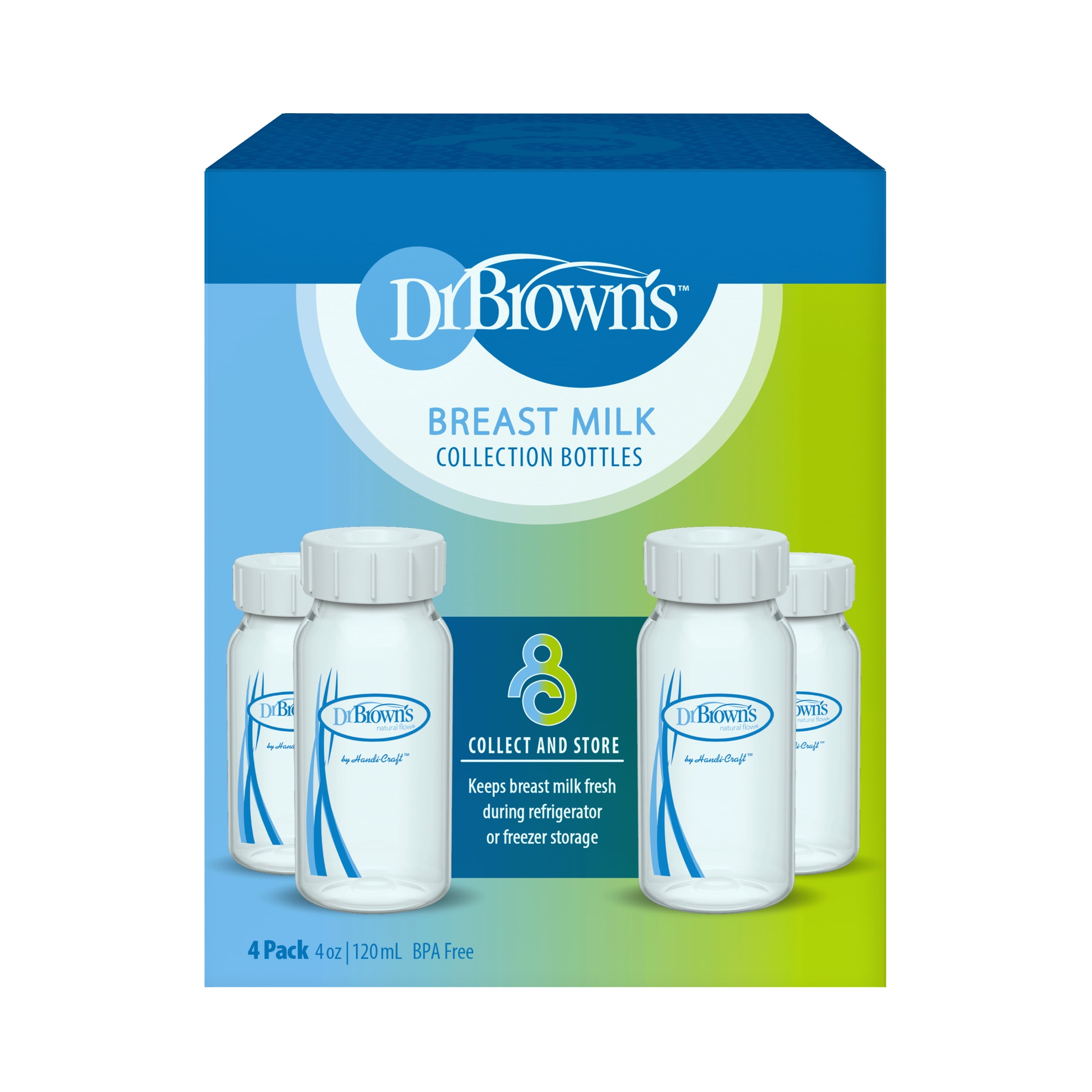 Breast Milk Collection and Storage Bottles, Keeps Breast Milk Fresh, 4-Pack