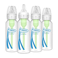 Natural Flow Anti-Colic Options+ Narrow Baby Bottle, 8 Oz/250 Ml, with Level 1 Slow Flow Nipple, 0M+, 4 Count C27