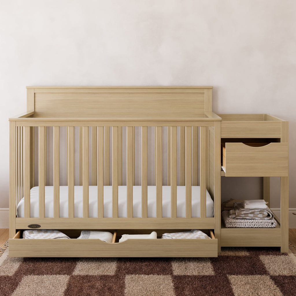 Shiloh Convertible Baby Crib and Changer, Driftwood