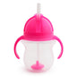 Munchkin® Any Angle™ Weighted Flexi-Straw Trainer Sippy Cup with Click Lock™ Lid, 7 Oz, Pink, Unisex