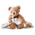Baby Blanket and Bear Plush Toy Set, Brown, 2 Pieces