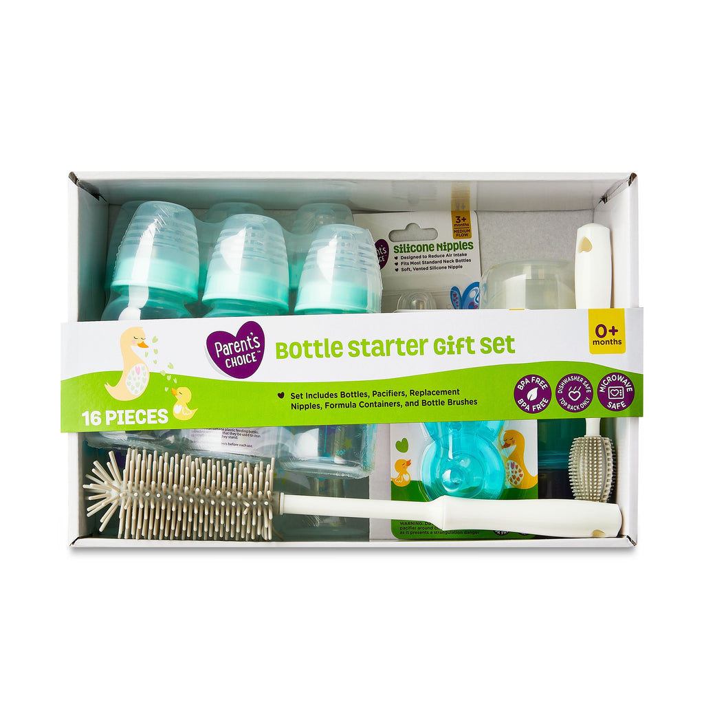 Baby Bottle Starter Gift Set, Newborn 0 Months+, Neutral Color, Unisex