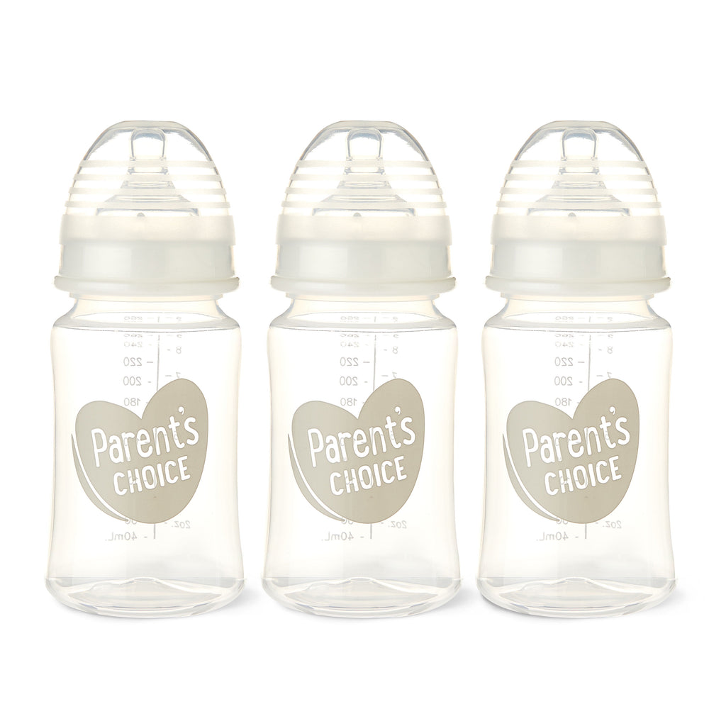 Wide Neck Bottles, 3 Pack, 9 Fl Oz