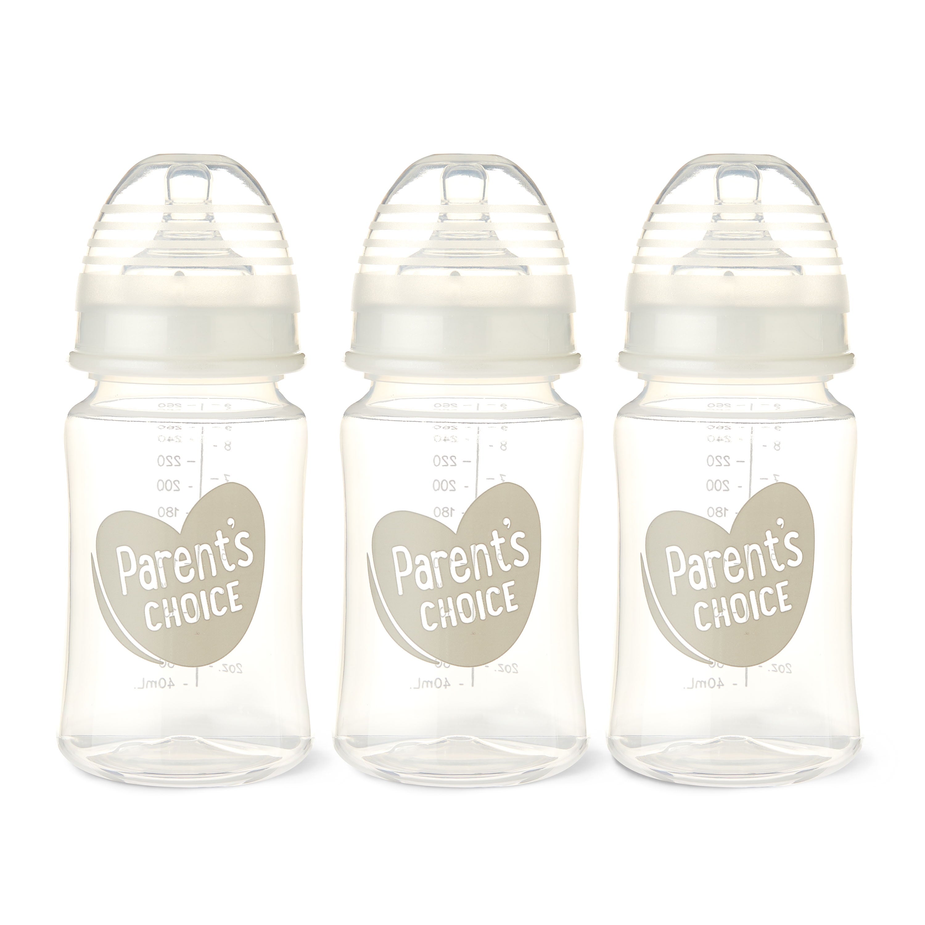 Wide Neck Bottles, 3 Pack, 9 Fl Oz