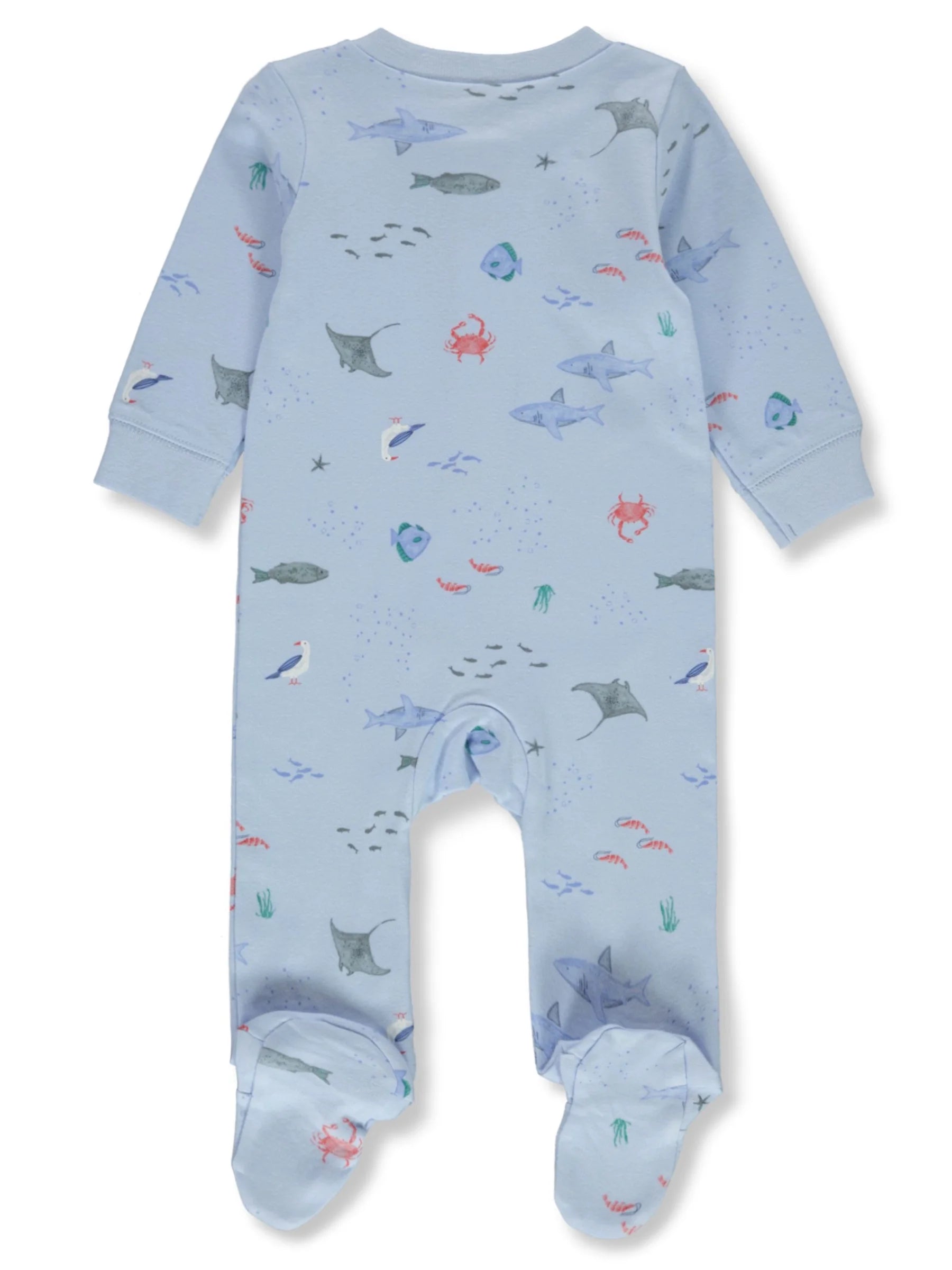 Baby Boys' Seaside Footed Coveralls Color: Blue Size: 6 Months