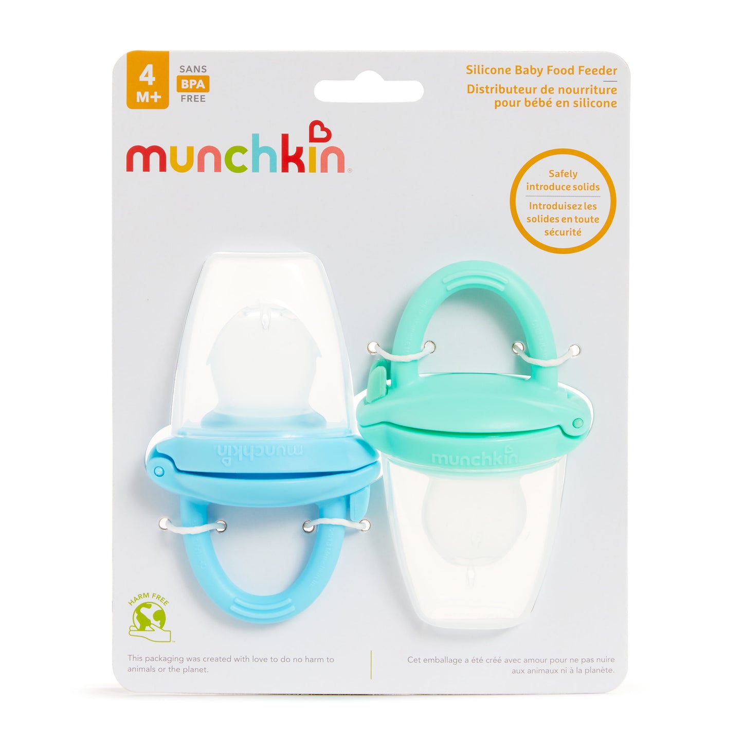 ® Silicone Infant Baby Food Feeder, Blue/Mint, Unisex, 2 Pack