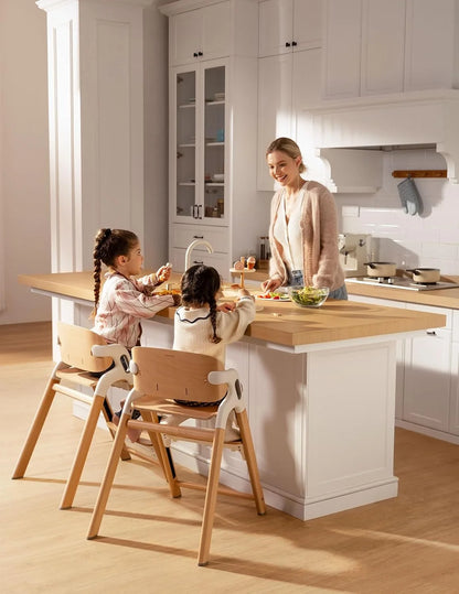 Momcozy 5-In-1 Convertible High Chair,Grows from Baby to Adult,308 Lbs Capacity,Ergonomic&Adjustable