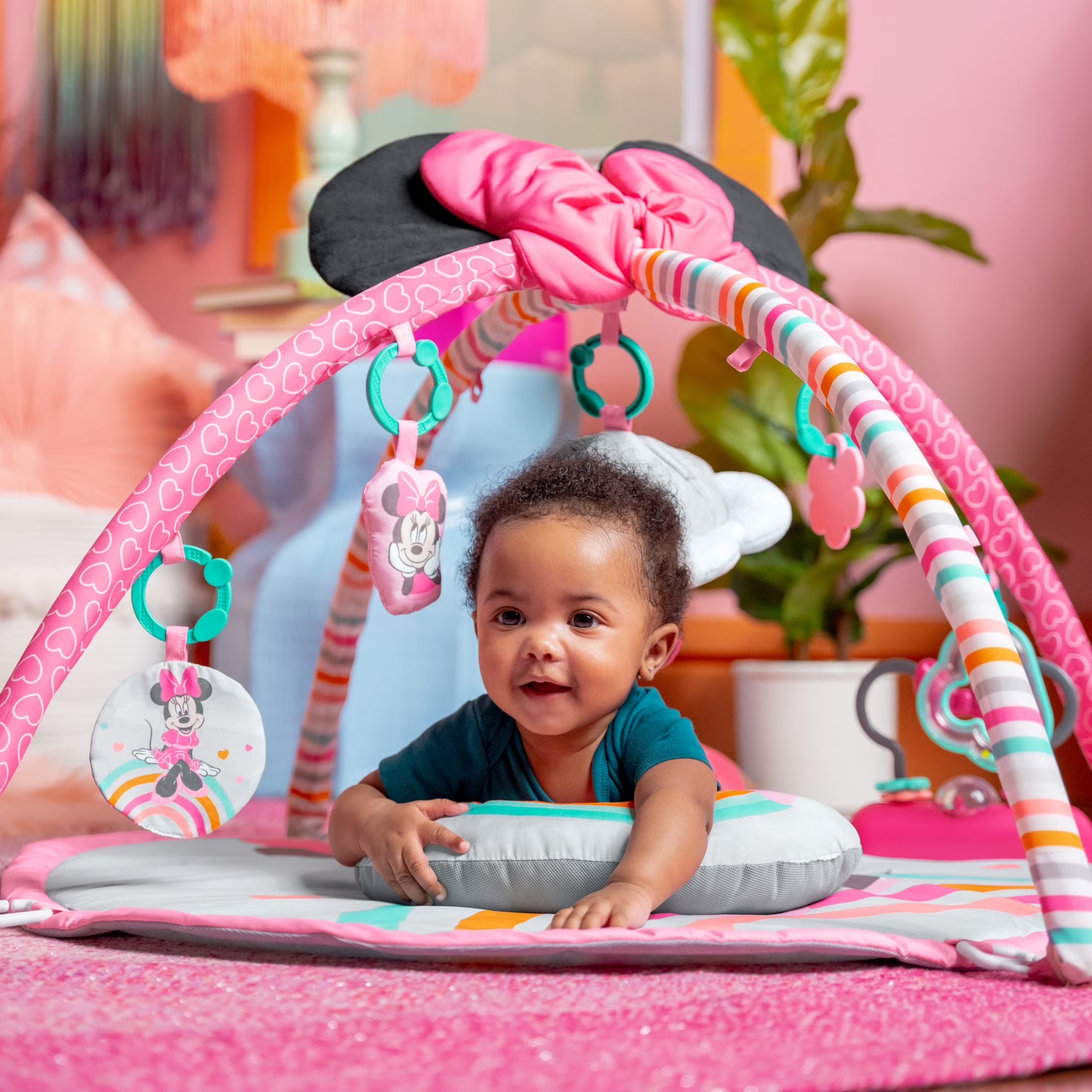 Disney Baby MINNIE MOUSE Forever Besties Activity Gym, Pink, Newborn+