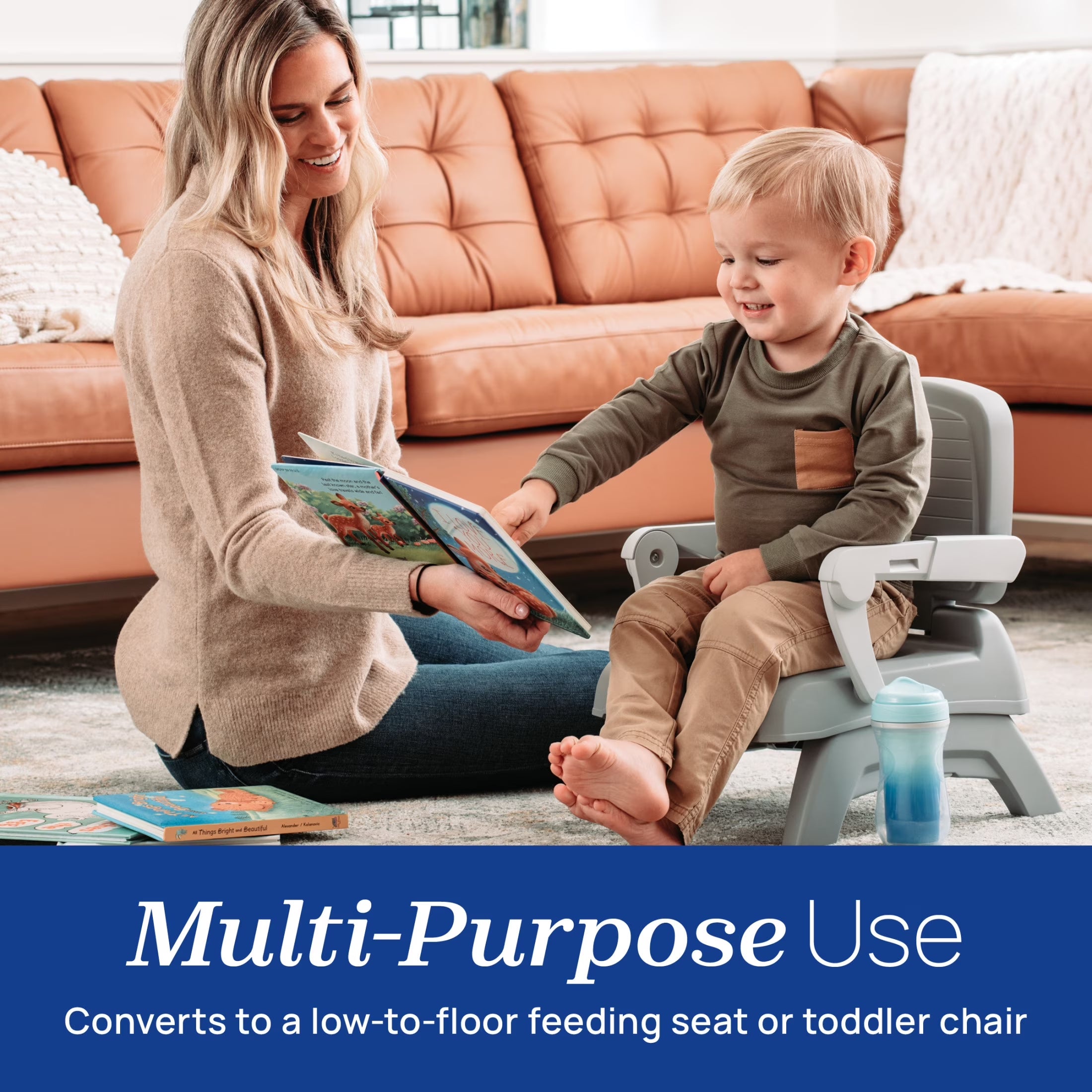 Bento Booster® 3-In-1 Booster Seat, Feeding Seat and Toddler Chair - Sage (Green), New