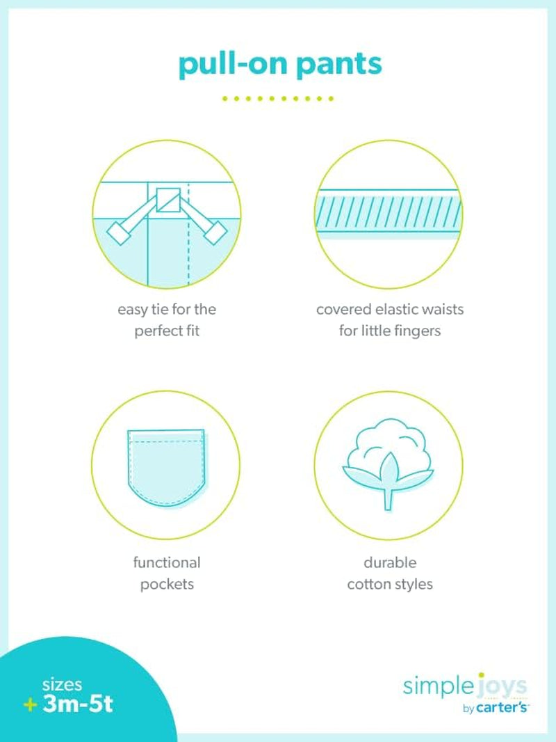 Baby-Boys 2-Pack Pull on Pant