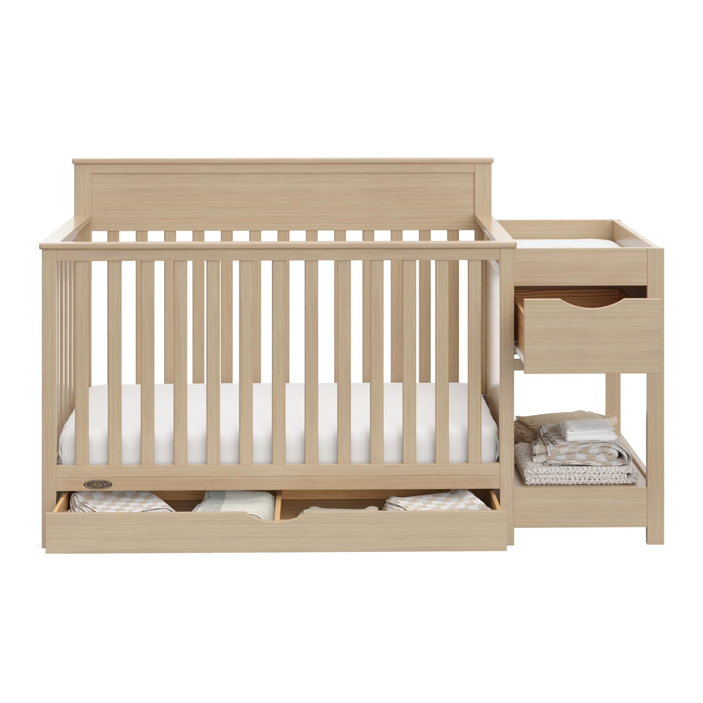 Shiloh Convertible Baby Crib and Changer, Driftwood