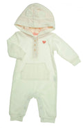 Fleece Eared Romper Baby - Ivory-24 Months