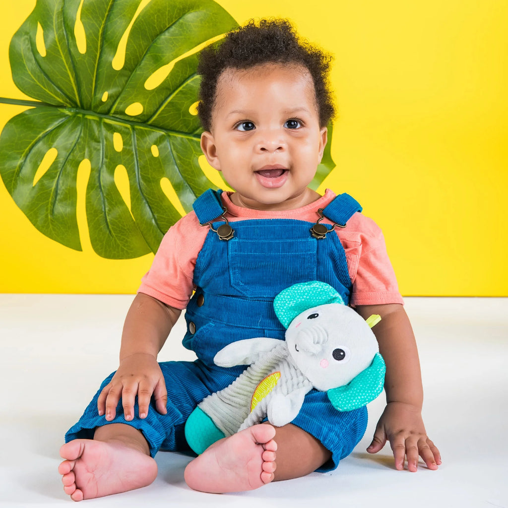 Snuggle & Teethe Plush Teether - Elephant, Unisex, Ages Newborn +