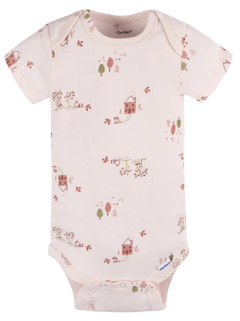 Baby Girl Short Sleeve Cotton Bodysuits, 3-Pack, Sizes Preemie - 12 Months