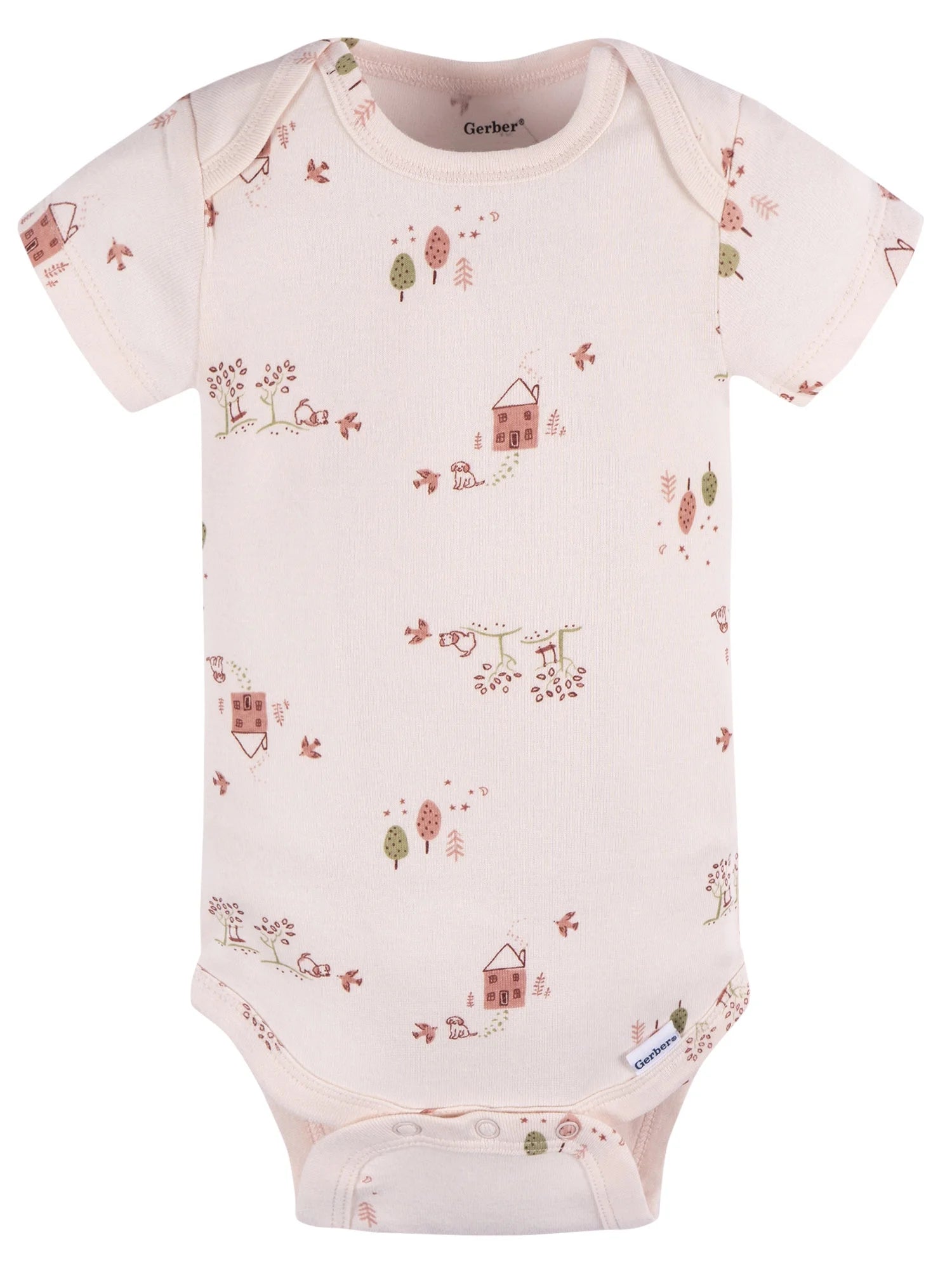Baby Girl Short Sleeve Cotton Bodysuits, 3-Pack, Sizes Preemie - 12 Months