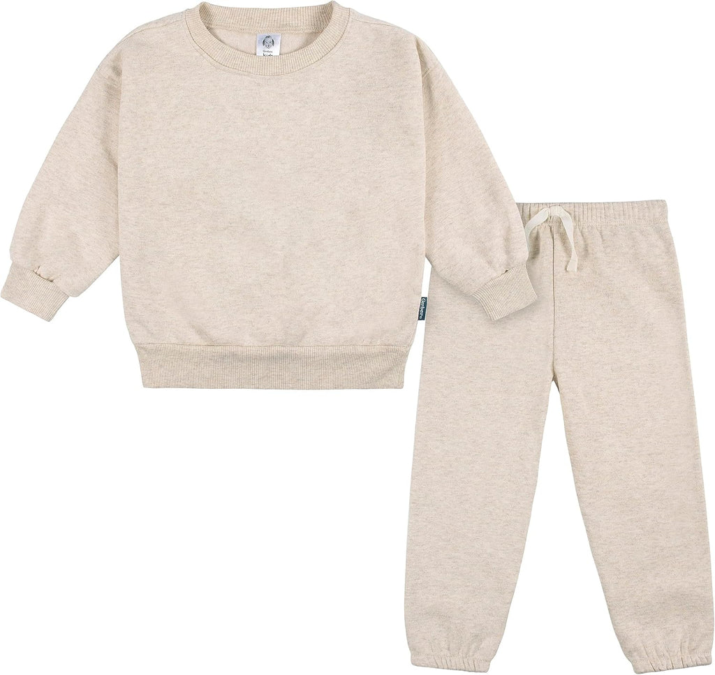 Baby Girls' Toddler 2-Piece Fleece Sweatshirt and Jogger Set