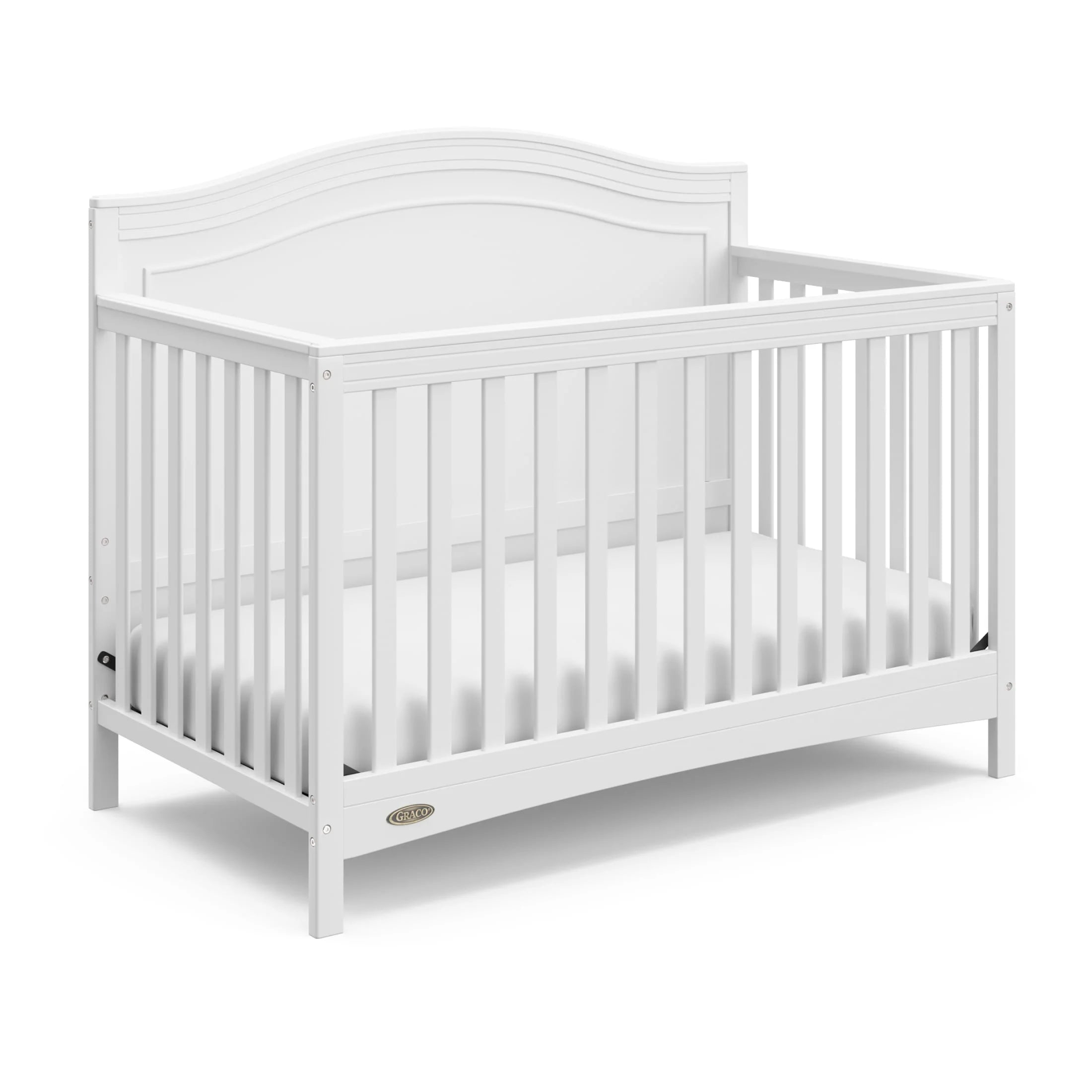 Paris 4-In-1 Convertible Baby Crib, White