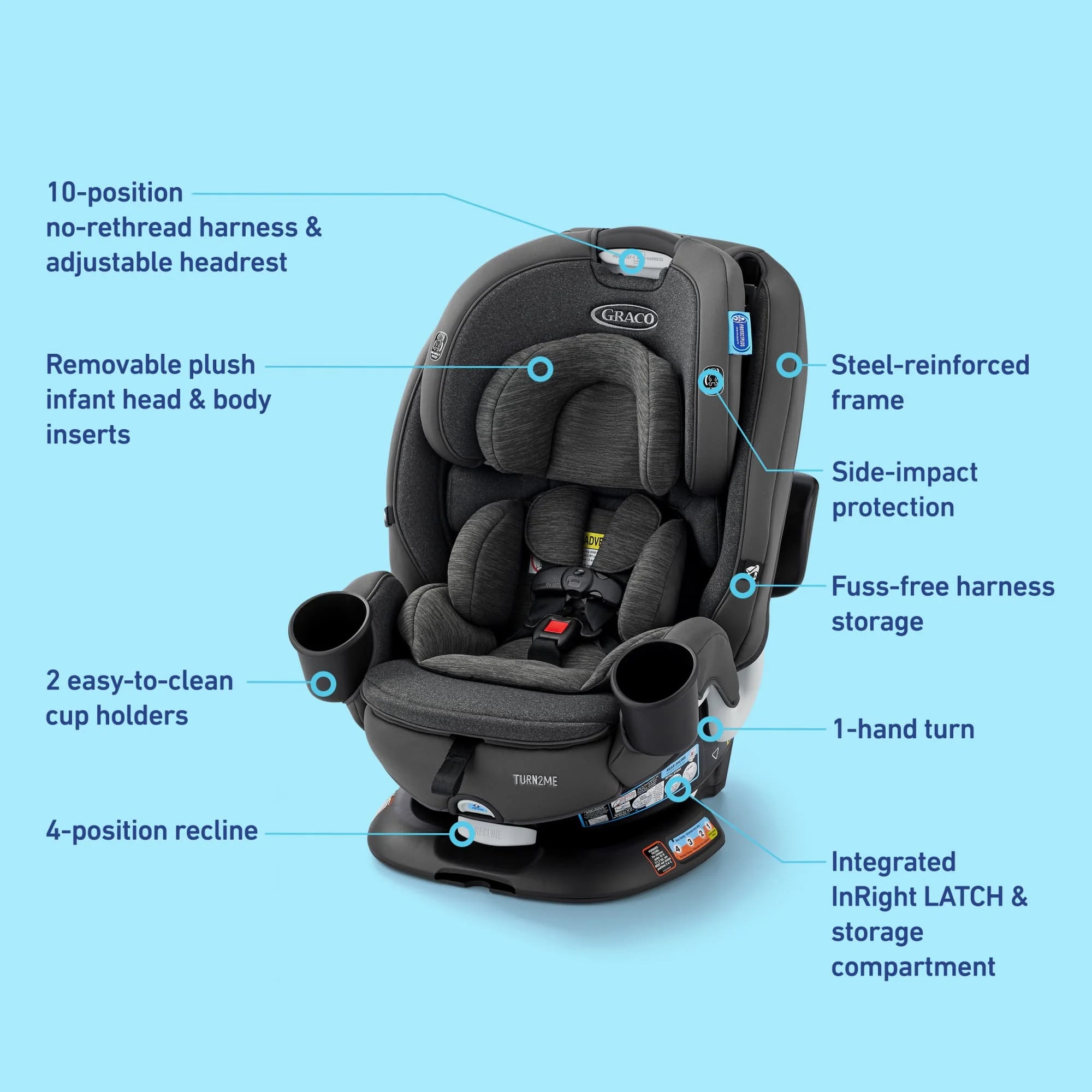 Turn2Me 3-In-1 Car Seat, Cambridge, Black