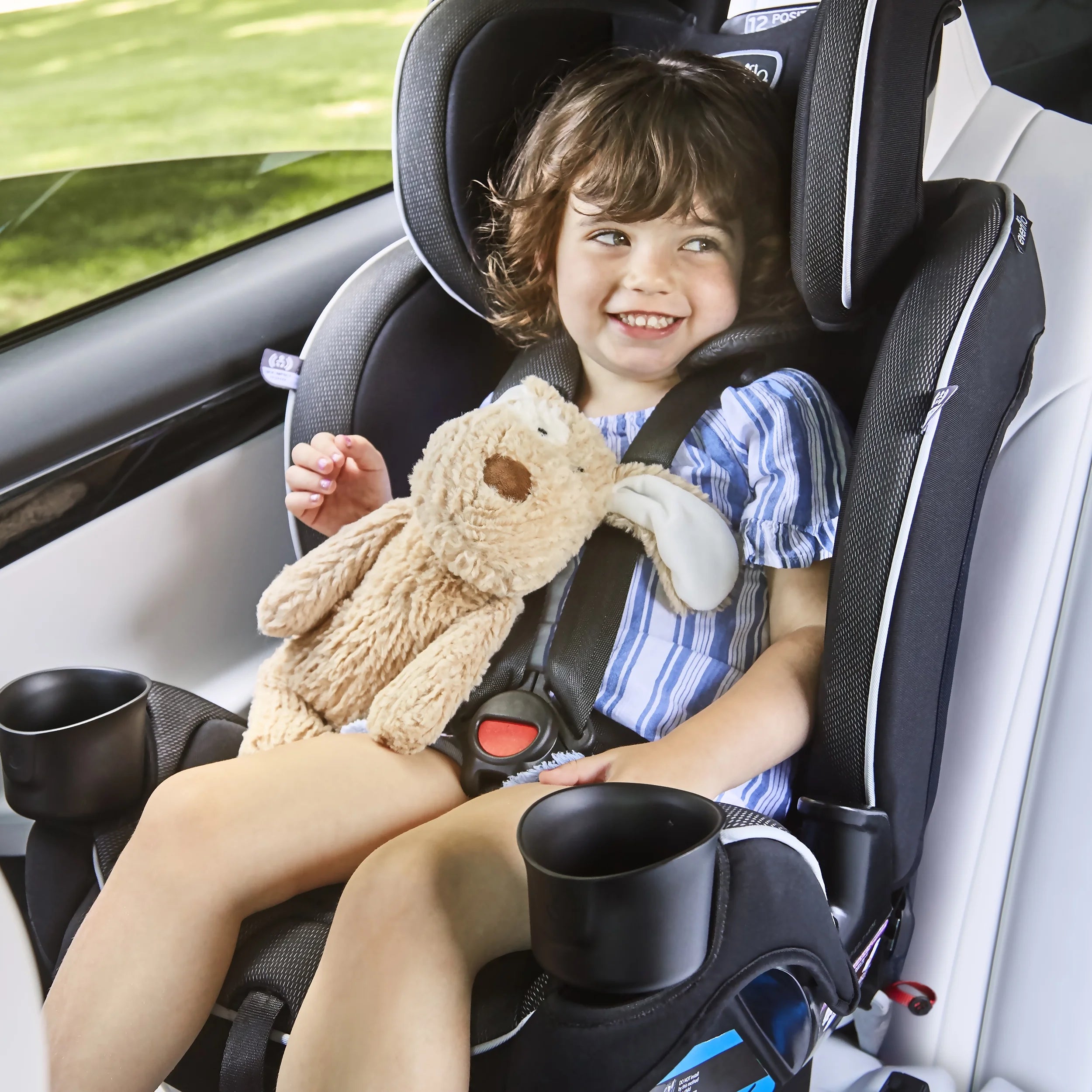 Everykid 3-In-1 Convertible Car Seat (Livingston Gray), Infant - 12 Years