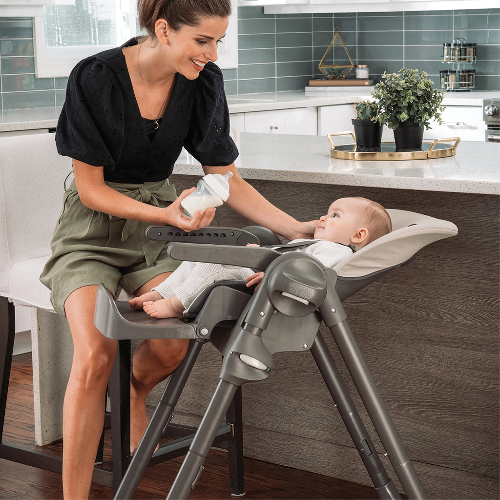 Polly Space-Saving Fold Easy Clean Highchair - Black (Black), New