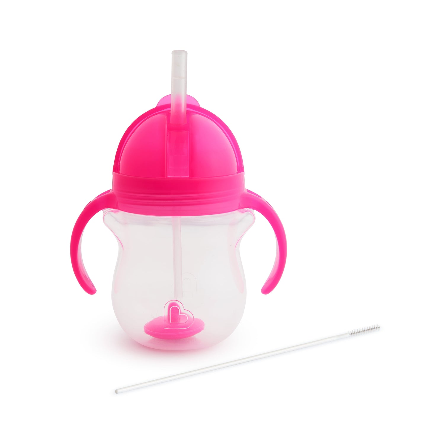 Munchkin® Any Angle™ Weighted Flexi-Straw Trainer Sippy Cup with Click Lock™ Lid, 7 Oz, Pink, Unisex