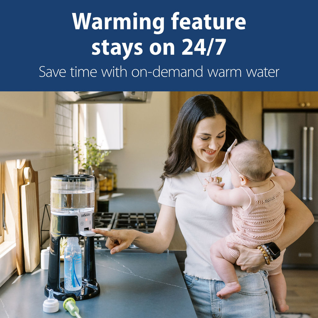 Insta-Prep Warm Water Dispenser for Fast Formula Prep, 1.5L Glass Tank, Adjustable Temp.