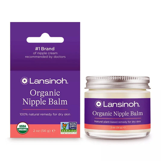 Organic Nipple Balm, Breastfeeding Essentials, 2 Ounces