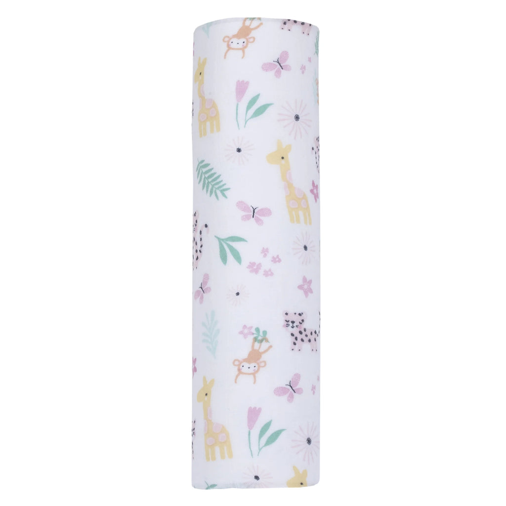 Single Pack Muslin Swaddle Blanket Jungle Girl