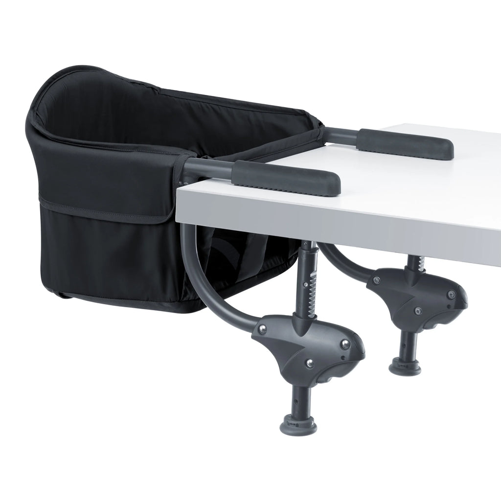 Caddy Portable Table Hook-On Chair High Chair for Babies and Toddlers, Compact Fold, Easy to Clean - Black (Black), New