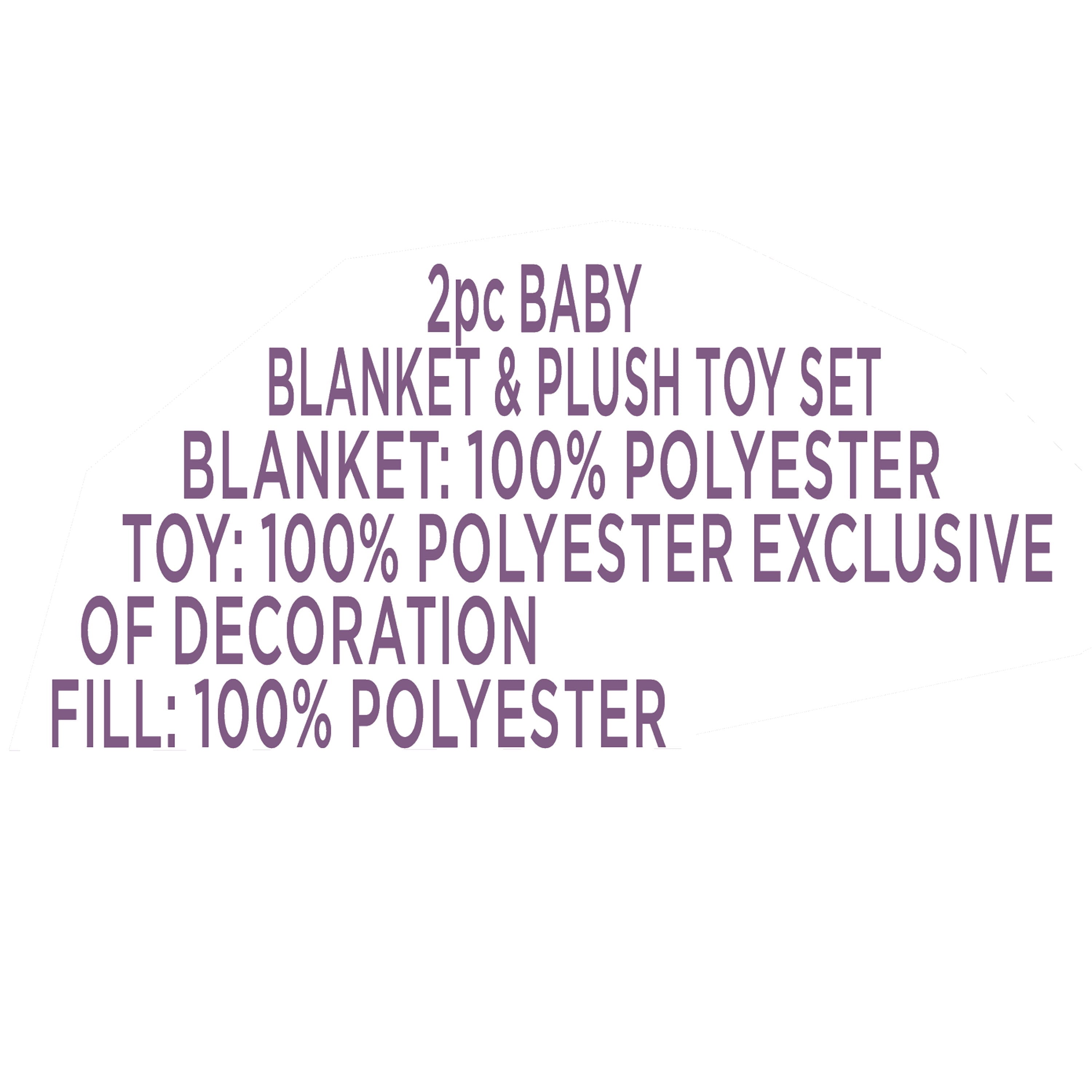 2-Piece Polyester Baby Blanket & Lion Plush Toy Set, Yellow, 30 in X 40 In