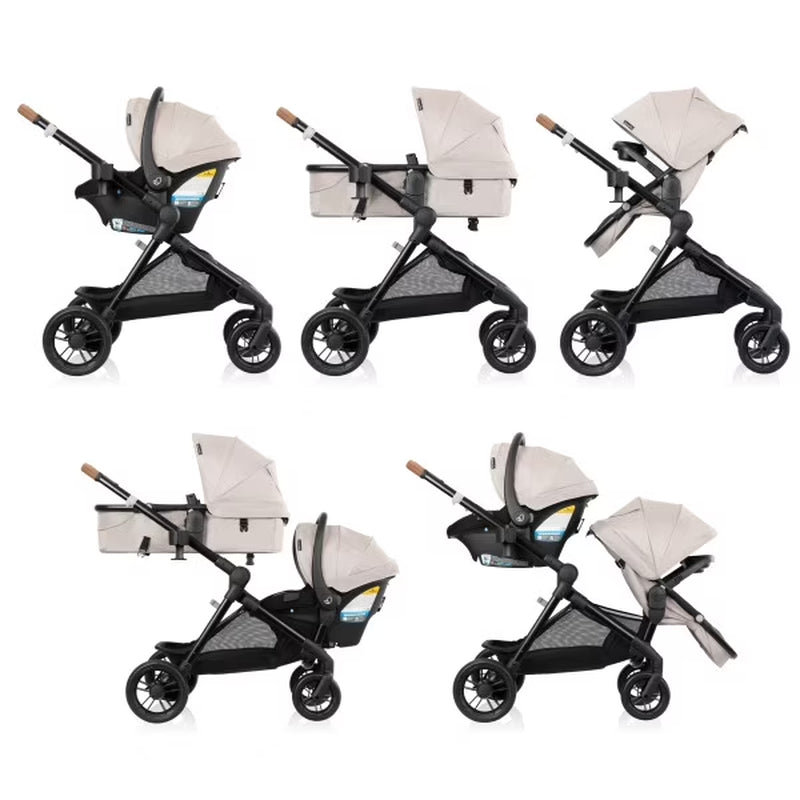 Pivot Xpand NXT Travel System Featuring Litemax NXT Infant Car Seat, Canyon Beige