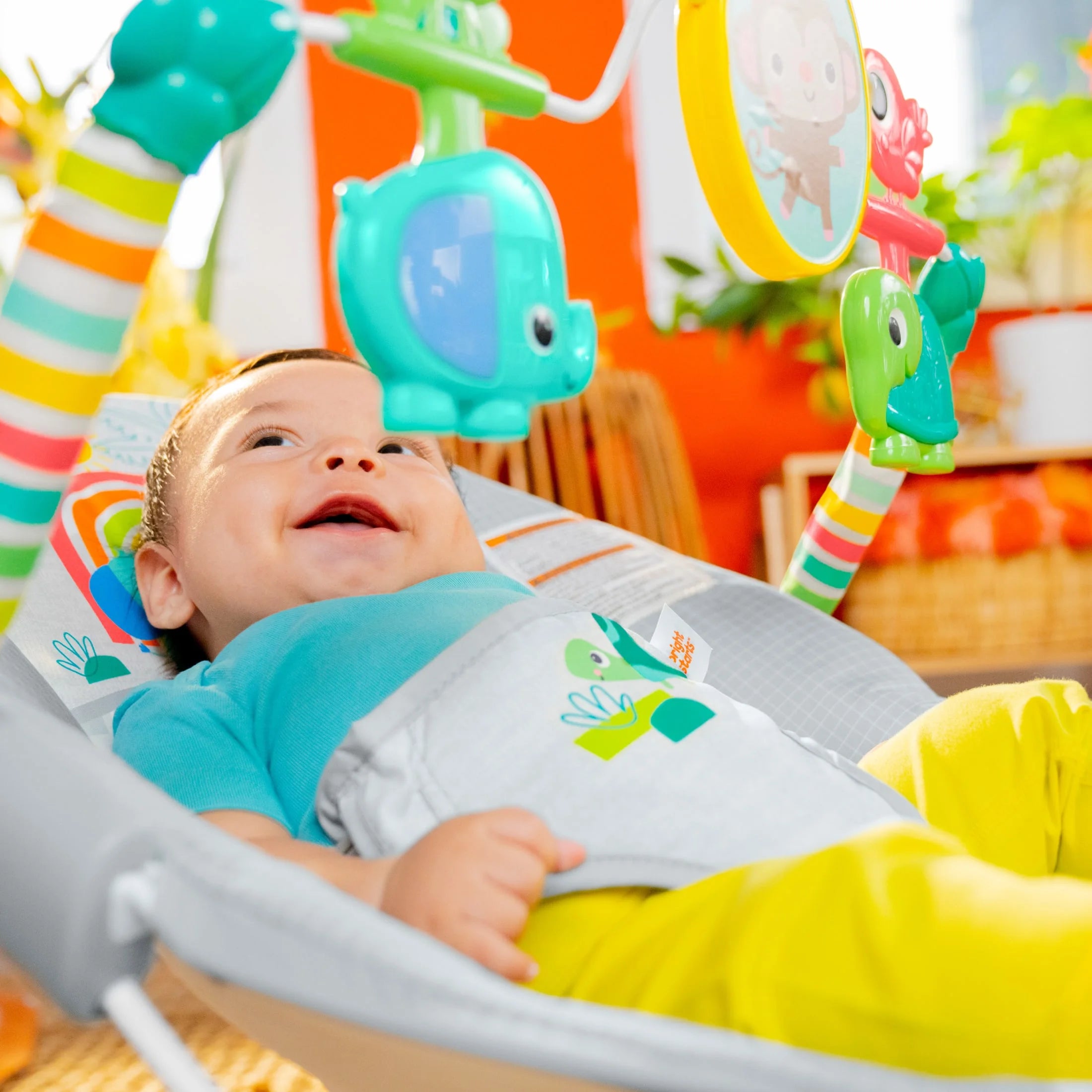 Playful Paradise Vibrating Baby Bouncer, Self Bounce, Unisex, Newborn +