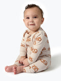 by Gerber Baby Neutral Super Soft Viscose Long Sleeve Coverall, Sizes Newborn - 12 Months