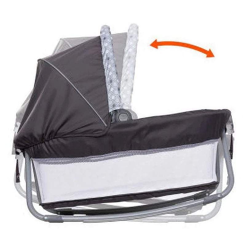 Baby Trend Nursery Den Playard with Rocking Snooze Pod and Flip-Over Changer, Pebble Stone Grey